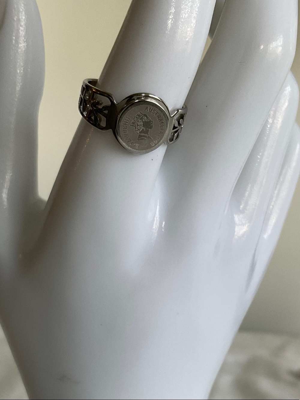 Cameo Coin Ring Size 8 And A Half